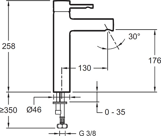 Смеситель Jacob Delafon Cuff E98299-CP для раковины