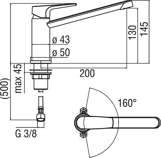 Смеситель Nobili Nobi NB84113/1CR для кухонной мойки