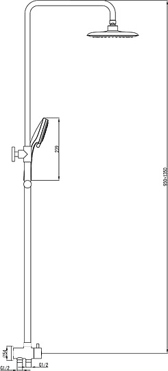 Душевая стойка Ravak DS 090.00