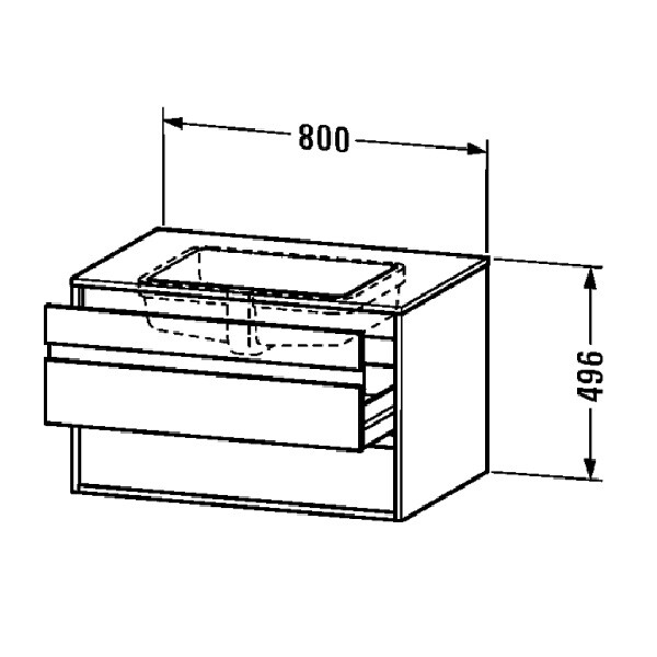 Тумба под раковину Duravit Ketho  цвет-белый глянцевый KT685402222 hog2