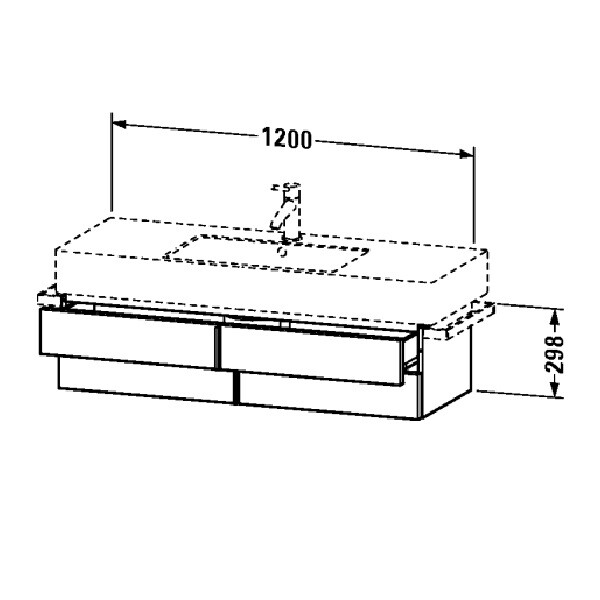 Тумба под раковину Duravit Vero  цвет-белый глянцевый VE621502222 hog2