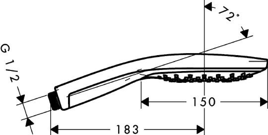 Душевая лейка Hansgrohe Raindance Select S 150 Air 3jet 28588400