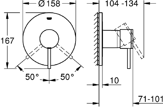 Смеситель Grohe Atrio New 24065003 для душа