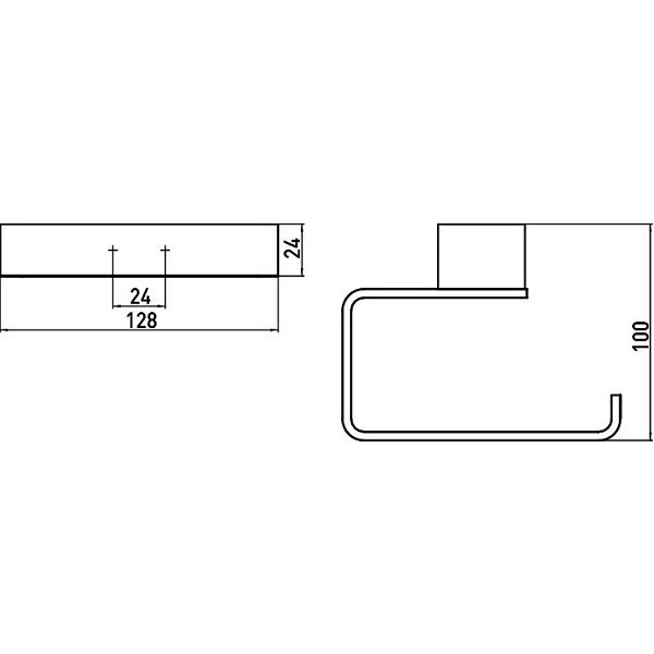 Бумагодержатель Emco Loft без крышки  0500 001 01