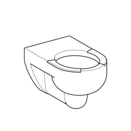 Унитаз подвесной Geberit Renova, 540 мм, с подушкой на сидение 203045000