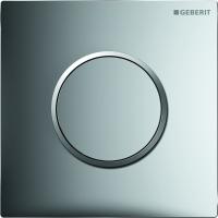Система пневматического управления смывом писсуара Geberit, смывная клавиша типа 10: глянцевый хром, матовый хром 116.015.KH.1