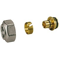 Переходник Giacomini R179E 16x1/2" латунь евроконус для пластиковой трубы R179EY053 HogPer