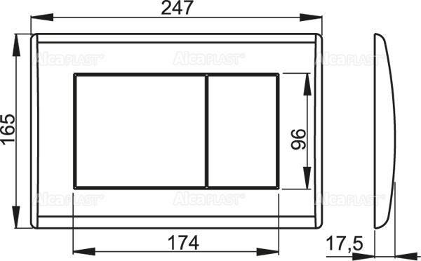 Кнопка смыва AlcaPlast M272 хром - матовая Кнопка смыва AlcaPlast M272 хром - матовая
