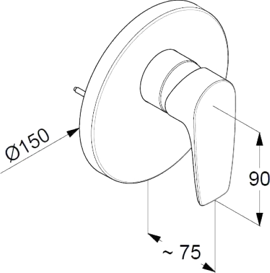 Смеситель Kludi Pure&Solid 344200575 для душа