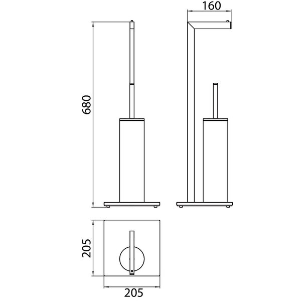 Бумагодержатель Emco Loft стойка  0580 001 01