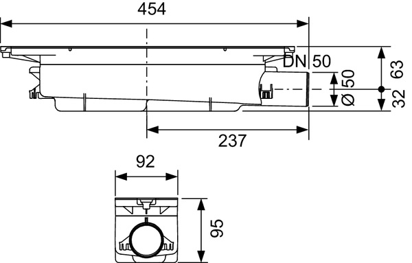 Сифон TECEdrainprofile «стандартный» DN 50, боковой слив 673002