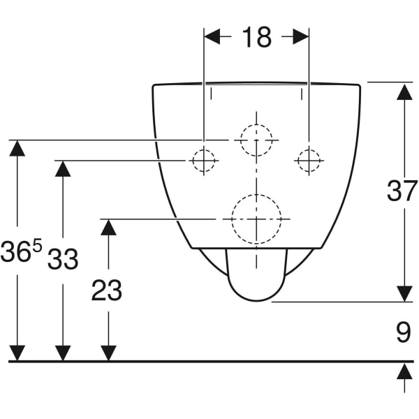 Унитаз Geberit Renova Comfort безободковый материал-керамика, цвет-белый глянцевый 500.694.01.1
