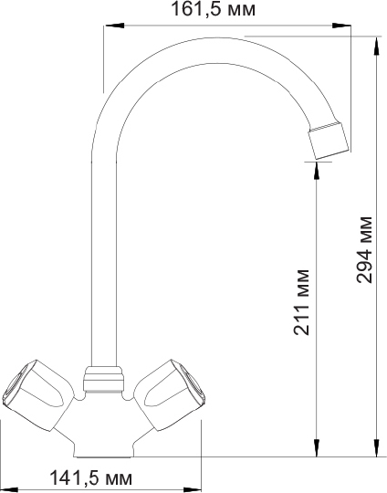 Смеситель Wasserkraft Amper 2907 для кухонной мойки
