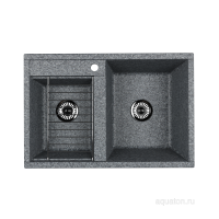 Мойка для кухни Aquaton Делия 78 DBL 2 чаши серый 1A723132DE230