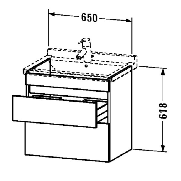 Тумба под раковину Duravit Durastyle  цвет-базальт матовый DS648704343 hog2