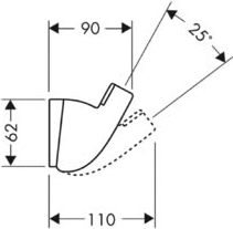 Настенный держатель Hansgrohe Porter A 27520000