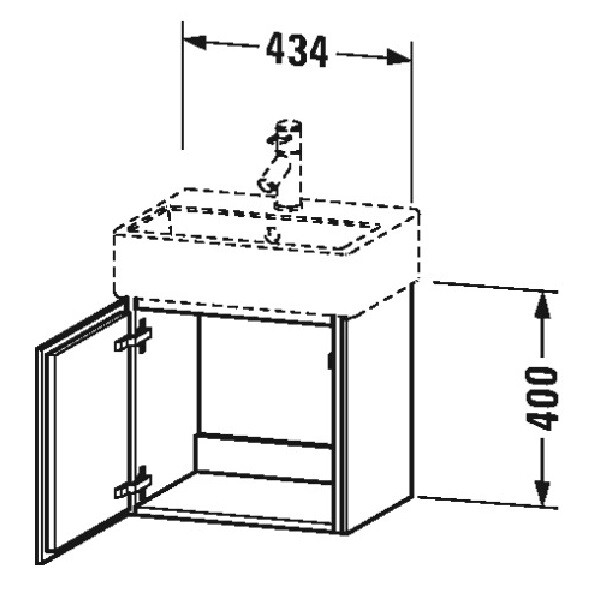Тумба под раковину Duravit L-Cube  цвет-белый глянцевый LC6245L2222 hog2