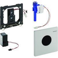 Система электронного управления смывом писсуара Geberit, питание от сети, защитная крышка Mambo: Сатинированный 116.023.FW.1