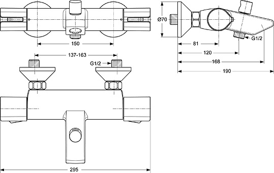 Термостат Ideal Standard Active A4050AA для ванны с душем
