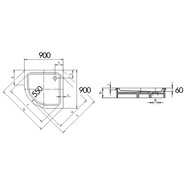 Душевой поддон Kaldewei Arrondo  цвет-белый 871-2 (4601 3500 0001) pod1