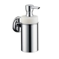 Дозатор для жидкого мыла Hansgrohe Logis Classic нажимной ёмкость(мл)-125 тип установки-настенный материал колбы-керамика материал-латунь цвет-хром 41614000 Дозатор для жидкого мыла Hansgrohe Logis Classic нажимной ёмкость(мл)-125 тип установки-настенный материал колбы-керамика материал-латунь цвет-хром 41614000