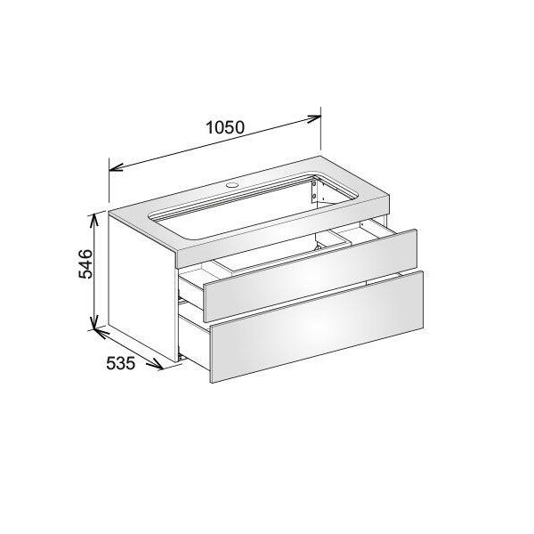 Тумба под раковину Keuco Edition 400  цвет-орех (walnut) 31572680100 hog2