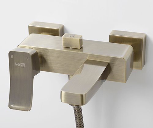 Смеситель Wasserkraft Exter 1601 для ванны с душем, светлая бронза