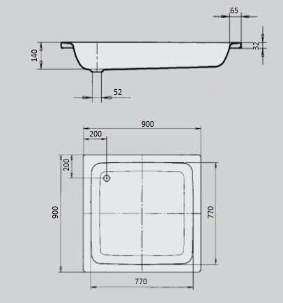 Душевой поддон Kaldewei Sanidusch  цвет-белый 396 (3311 0001 0001) pod1 Душевой поддон Kaldewei Sanidusch  цвет-белый 396 (3311 0001 0001) pod1