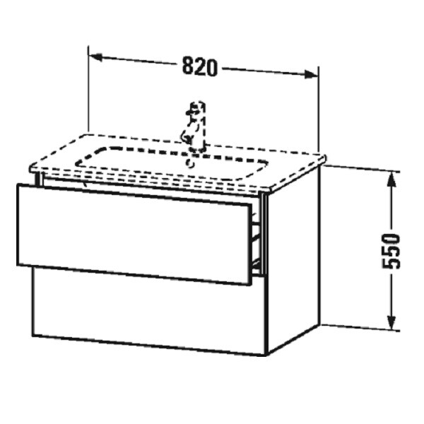 Тумба под раковину Duravit L-Cube  цвет-белый матовый LC624101818 hog2