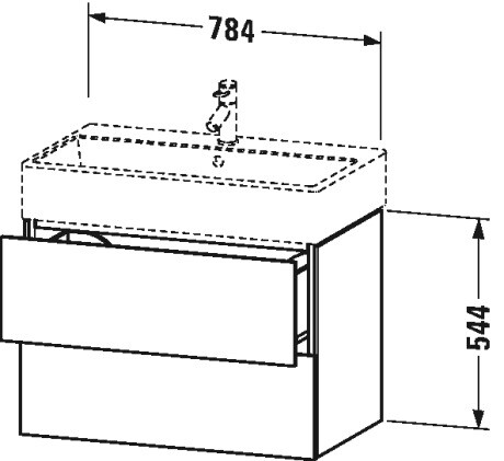 Тумба под раковину Duravit L-Cube  цвет-доломитово-серый глянцевый LC627703838 hog2