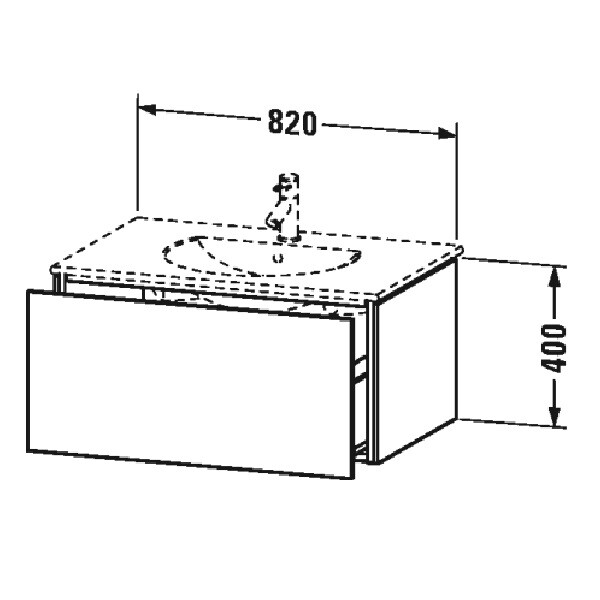 Тумба под раковину Duravit L-Cube  цвет-белый глянцевый LC616202222 hog2