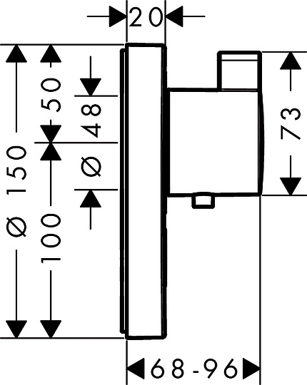 Термостат Hansgrohe ShowerSelect S Highflow 15742000 для душа