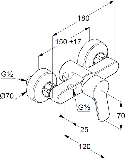 Смеситель Kludi Pure&Easy 378419165 для душа