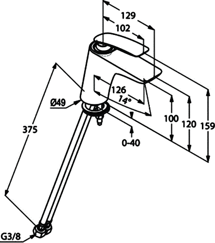 Смеситель Kludi Balance 520268775 для раковины