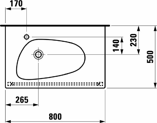 Раковина Laufen Palomba 8.1480.4.000.104.1 накладная