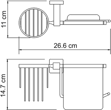 Держатель туалетной бумаги Wasserkraft Lippe K-6559 с держателем освежителя воздуха