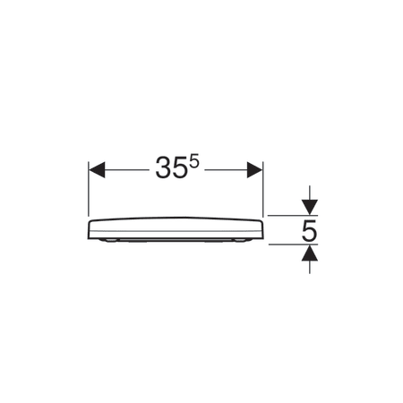 Сиденье Geberit Acanto Slim, быстроразъемные петли с функцией плавного опускания, хромированная латунь 500.605.01.2