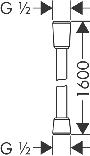 Душевой шланг Hansgrohe Comfortflex 1,60м 28168000