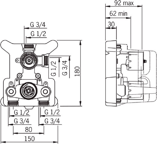 Душевой комплект Oras Optima 7139 для душа, С ВНУТРЕННЕЙ ЧАСТЬЮ