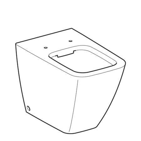 Унитаз напольный приставной безободковый Geberit iCon Square, Rimfree, 6 л 211910000 Унитаз напольный приставной безободковый Geberit iCon Square, Rimfree, 6 л 211910000