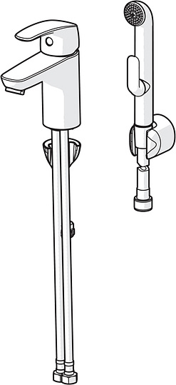 Смеситель Oras Safira 1012F для раковины с гигиеническим душем