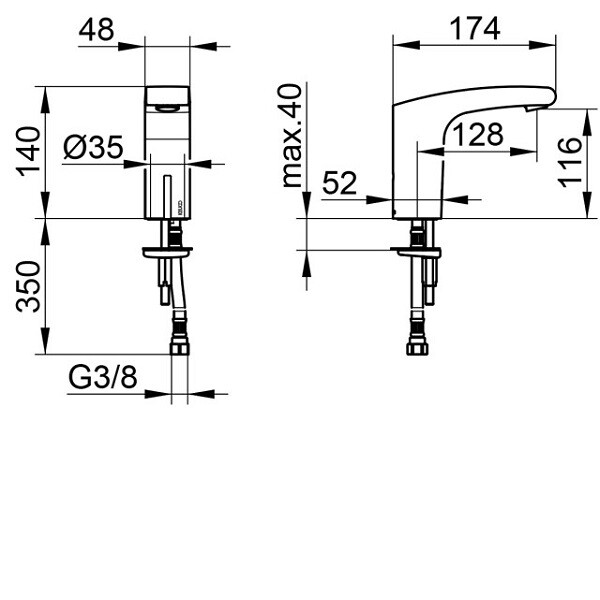 Смеситель для раковины Keuco Elegance 51613010101 hog