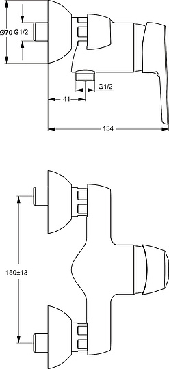 Смеситель Ideal Standard Cerasprint B9570AA для душа Смеситель Ideal Standard Cerasprint B9570AA для душа