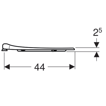 Сиденье для унитаза без крышки антибактериальное Geberit Renova Comfort, крепление сверху, цвет белый 500.680.01.1