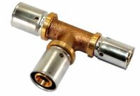 Тройник прессовый, Oventrop, Cofit P, 20, 20, 16, бронза (RX) 1513255