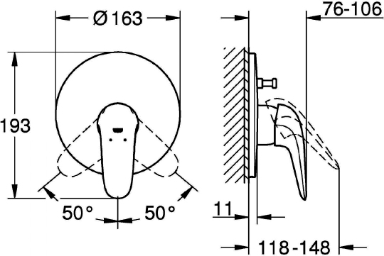 Смеситель Grohe Eurostyle 29098LS3 для душа