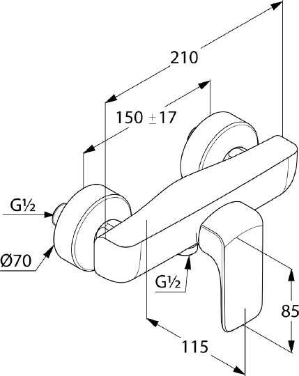 Смеситель Kludi Ameo 417100575 для душа