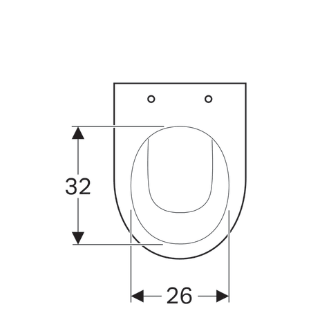 Чаша унитаза напольного Geberit Renova, глубина укороченная 47,5 см, горизонтальный выпуск 213010000
