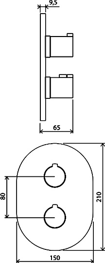 Термостат Ravak Chrome CR 067.00 для ванны с душем X070075