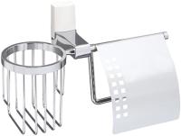 Держатель туалетной бумаги Wasserkraft Leine White K-5059White с держателем освежителя воздуха Держатель туалетной бумаги Wasserkraft Leine White K-5059White с держателем освежителя воздуха